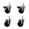 Service Caster 3.5'' Phenolic Wheel Swivel 7/8'' Square Stem Caster Set 2 Brakes, 4PK SCC-SQ20S3514-PHS-PLB-78-2-S-2 - alternate 1